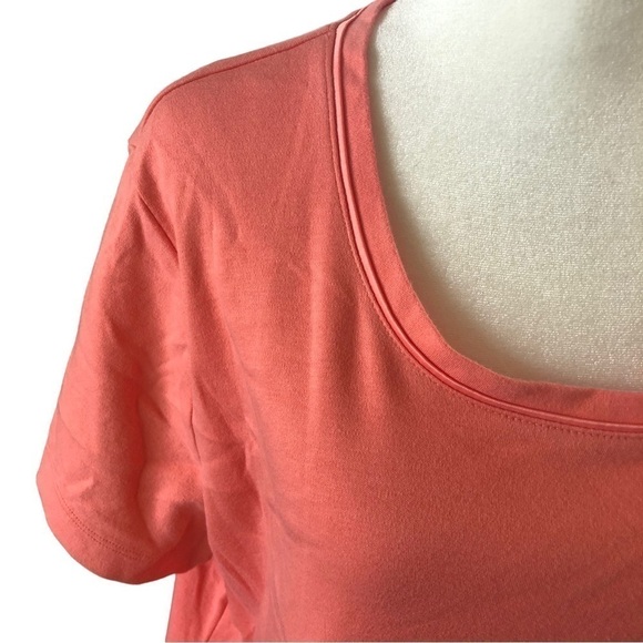 White Stag Cotton Tee Women XL Orange Scoop Neck  Short Sleeve - Picture 2 of 7
